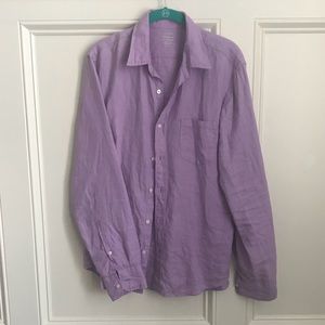 Men’s J Crew Slim Fit Button Down Linen Shirt M